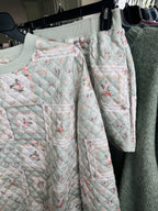 Vintage mallard duck quilted short set