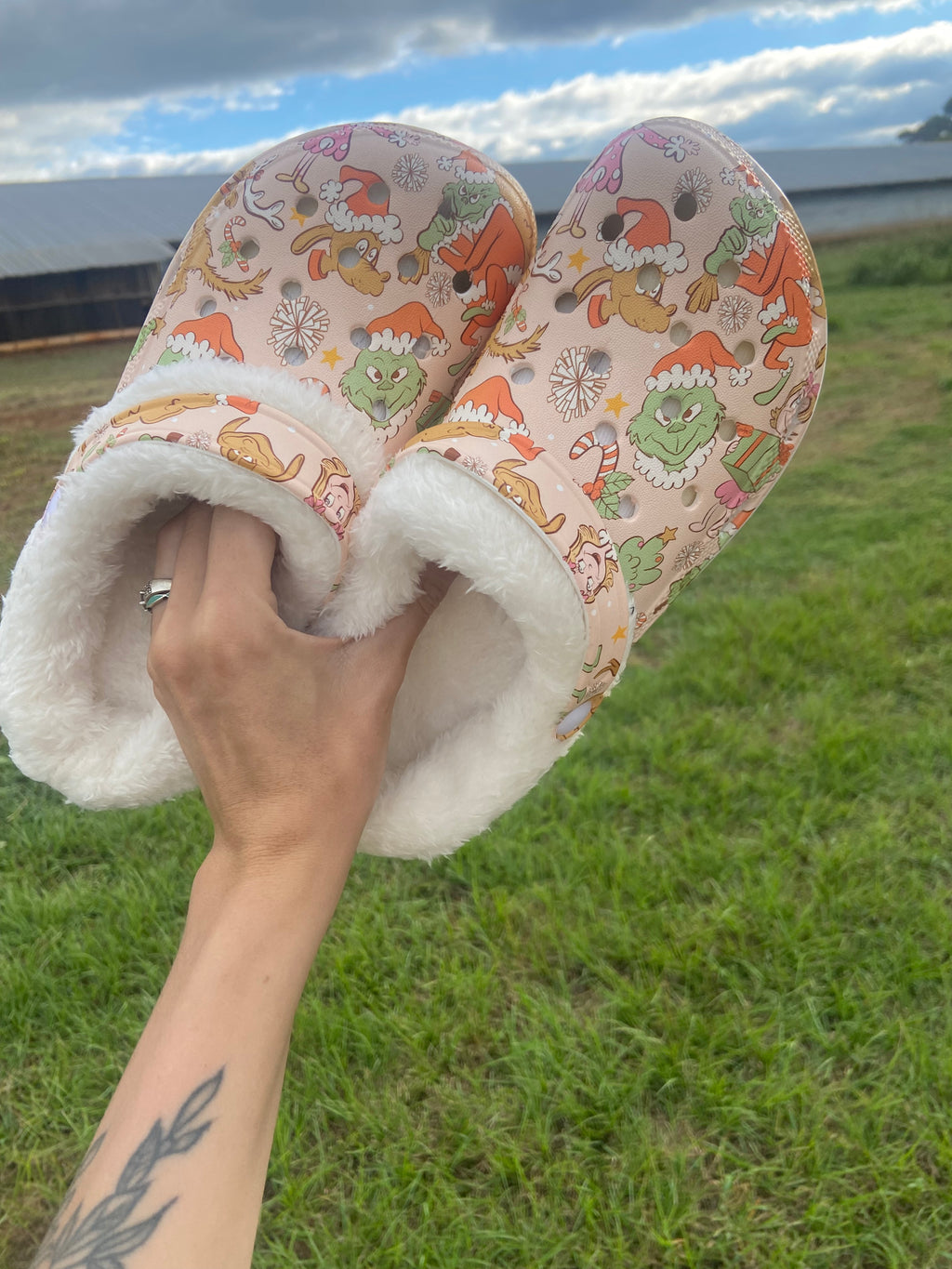 Green man, Cindy, & Max fluffy clogs PRE ORDER (14-18 Business day turnaround time.)