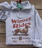 Wiener rides quarter zip PRE ODER (3 week turnaround time)