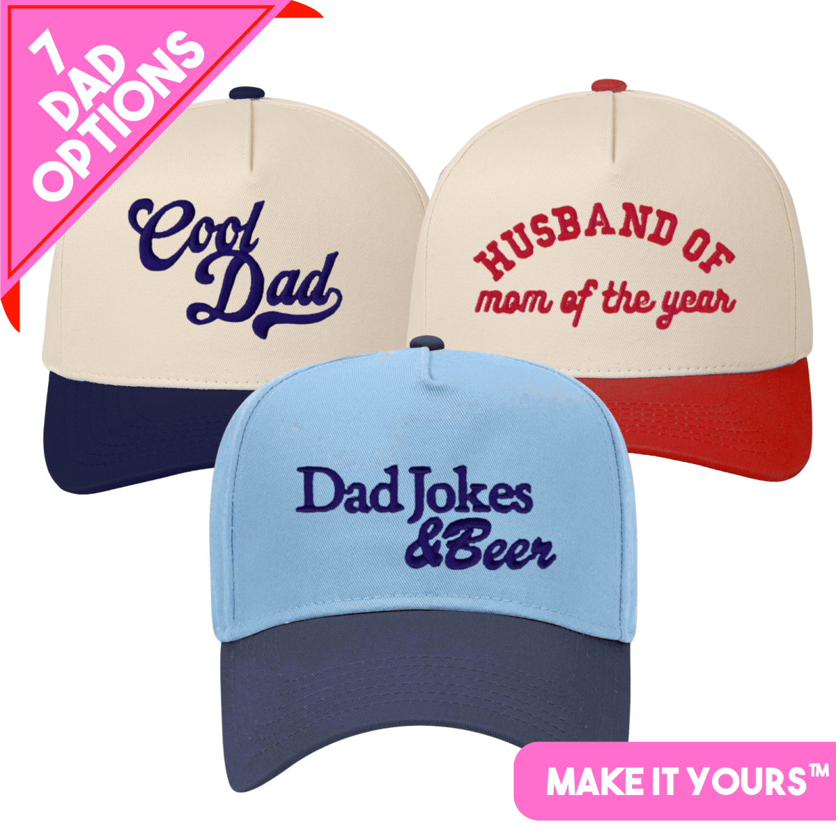 3D Embroidery 'Dad' Snapback Hat