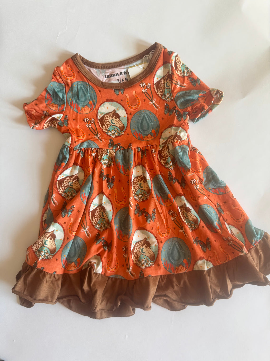 Peach Pony Bamboo Dress