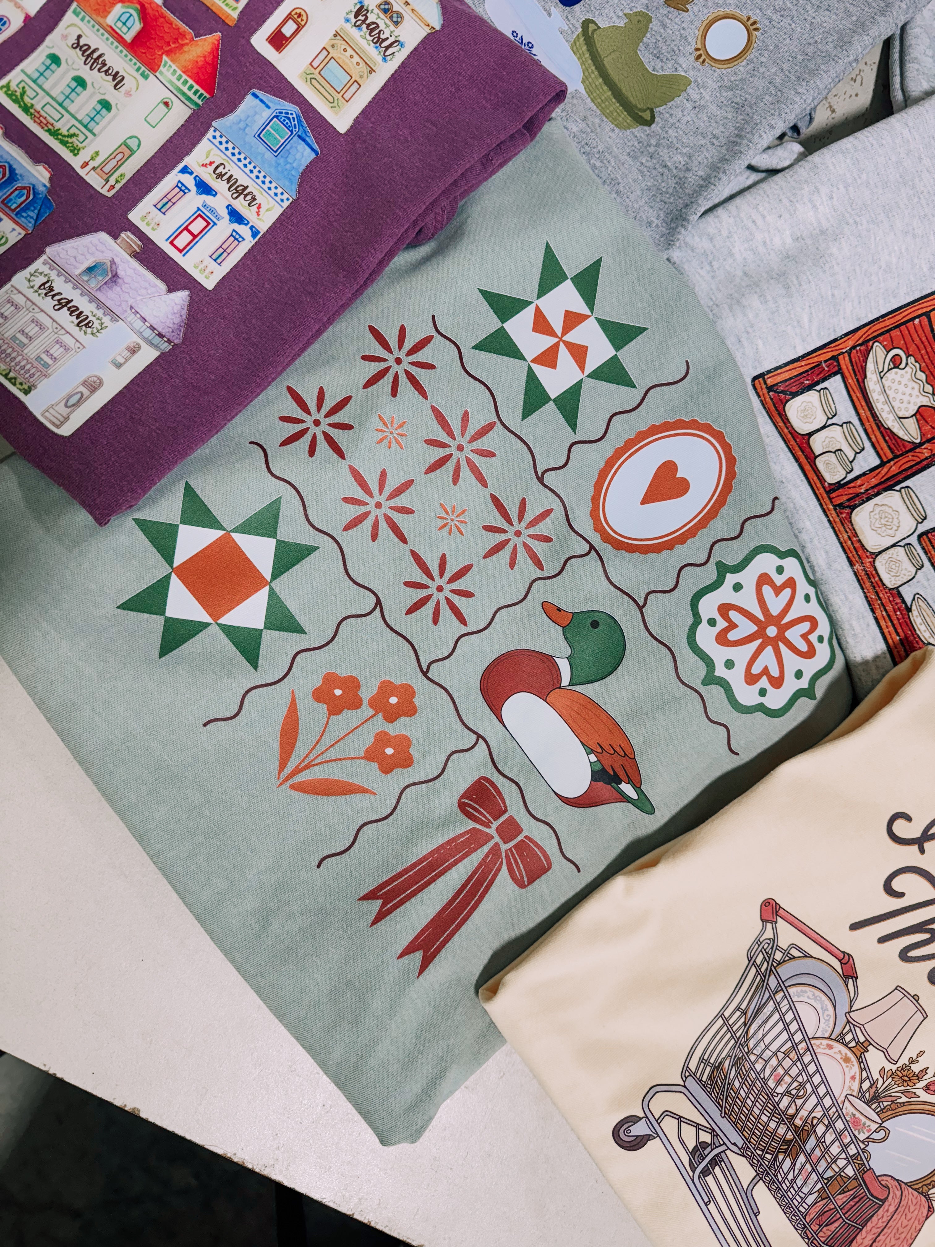 Thrifty, vintage designs surprise tee or crew   - WE DESIGN IT