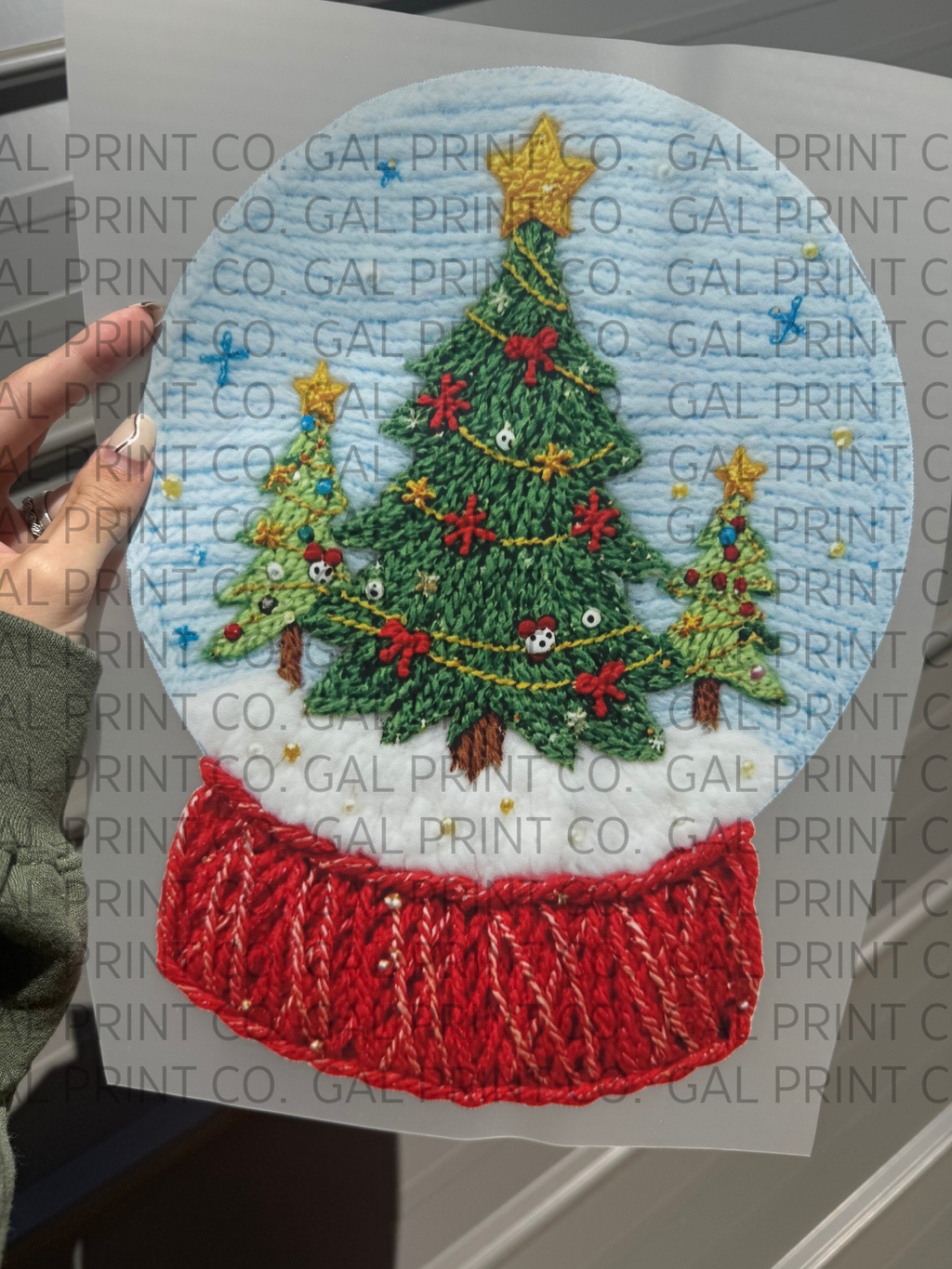 Faux yarn Christmas pre made DTF gang sheet