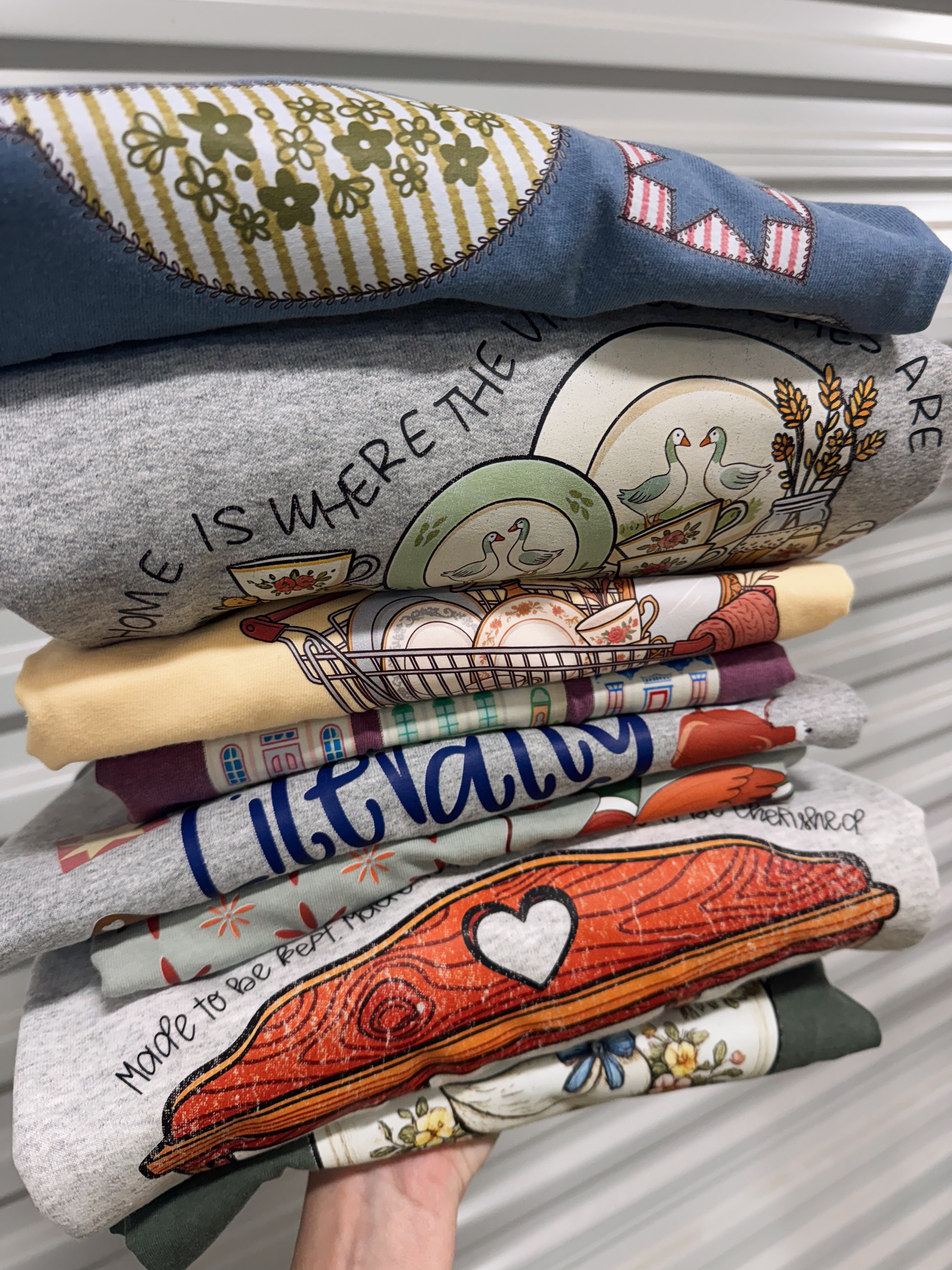 Thrifty, vintage designs surprise tee or crew   - WE DESIGN IT