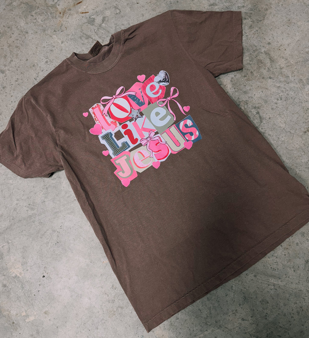 Love like Jesus comfort color tee