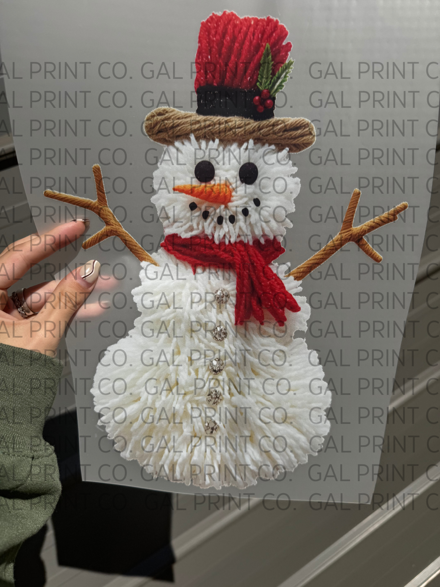 Faux yarn Christmas pre made DTF gang sheet