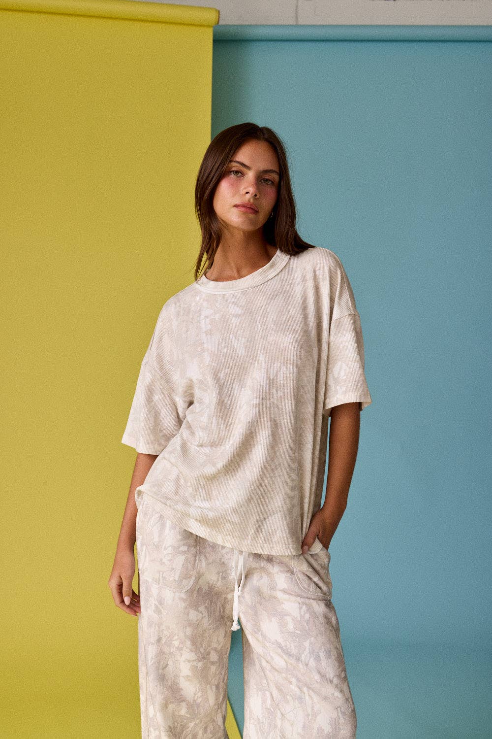 PT51002 - CAMO RIBBED LOOSE FIT SHIRT