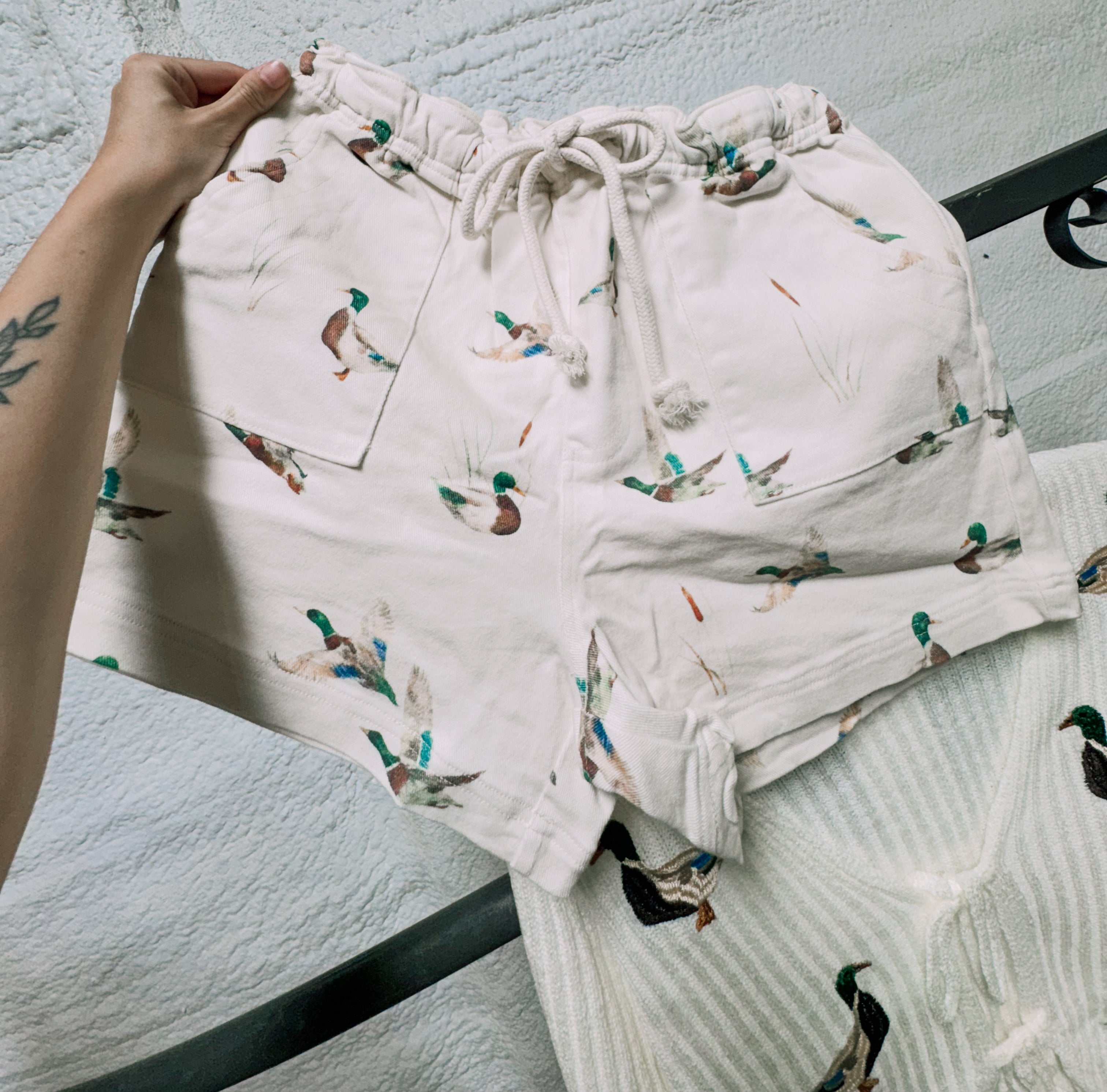 Vintage Duck Print shorts – Cottagecore mallard shorts
