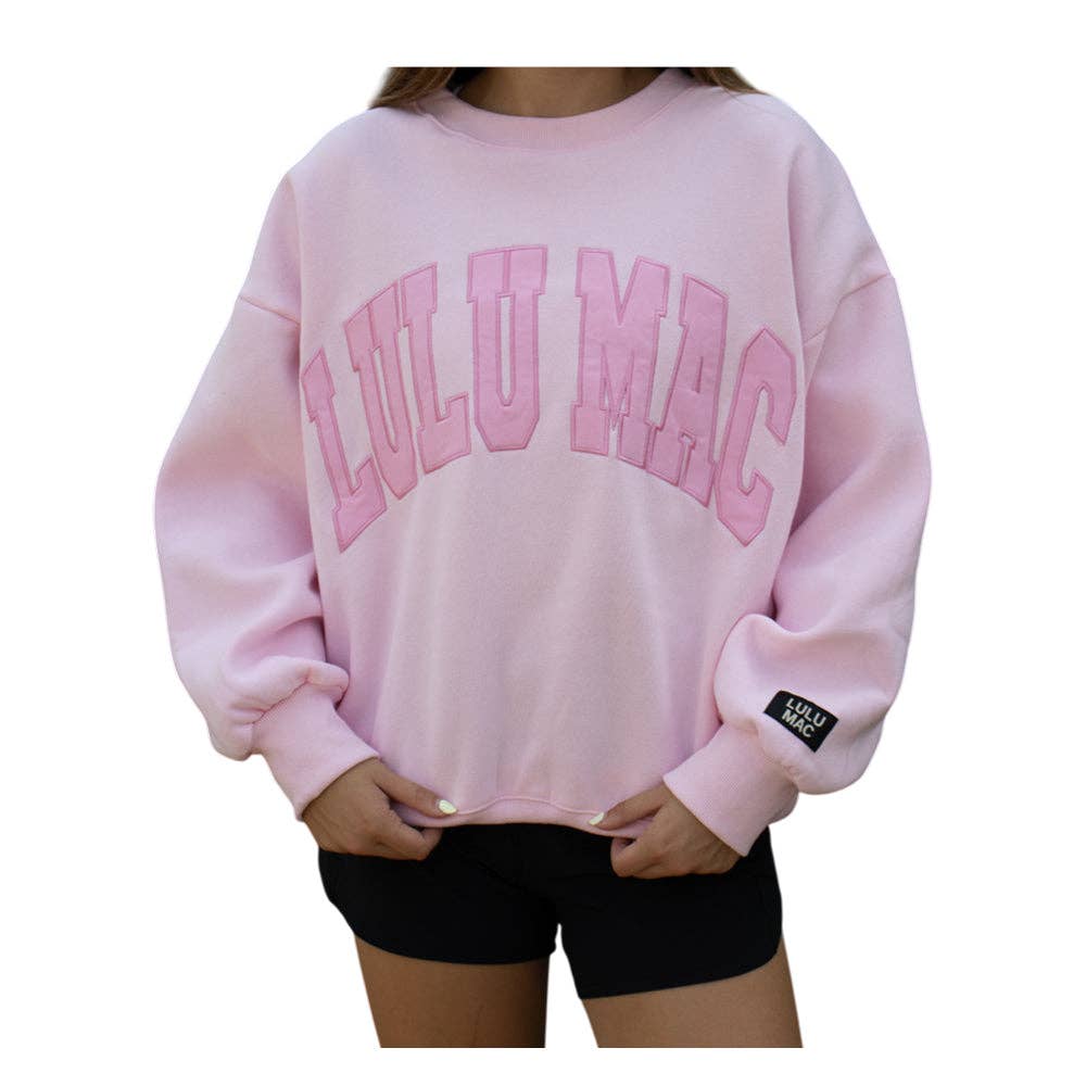 PINK embroidered lulumac crew