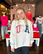 USA embroidered Mockneck by Top Notch