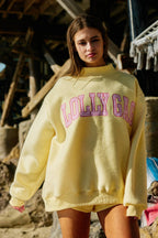 DILLY DALLY Reversible Mockneck Sweatshirt