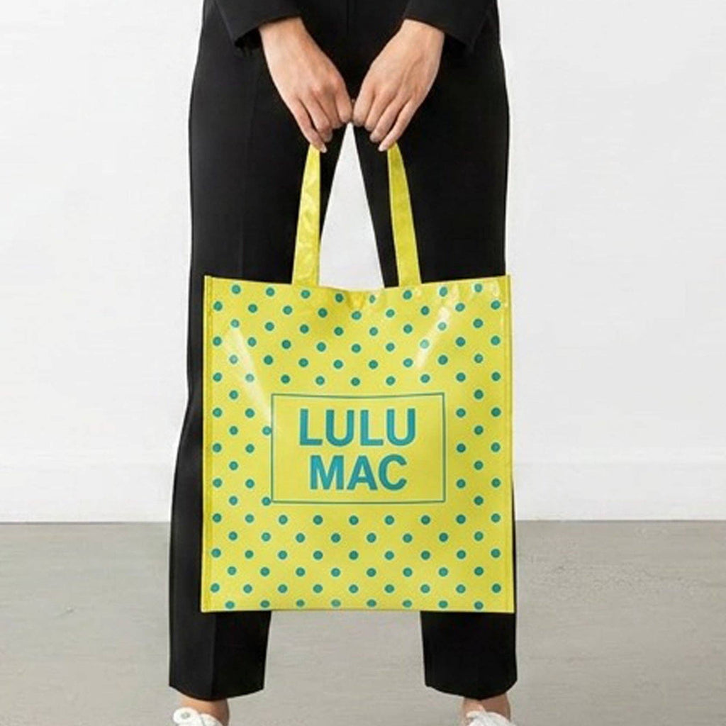 LM-BG-1004  REUSABLE TOTE -BUTTER BLUE DOT