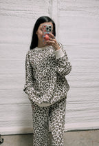 Brown cream leopard set