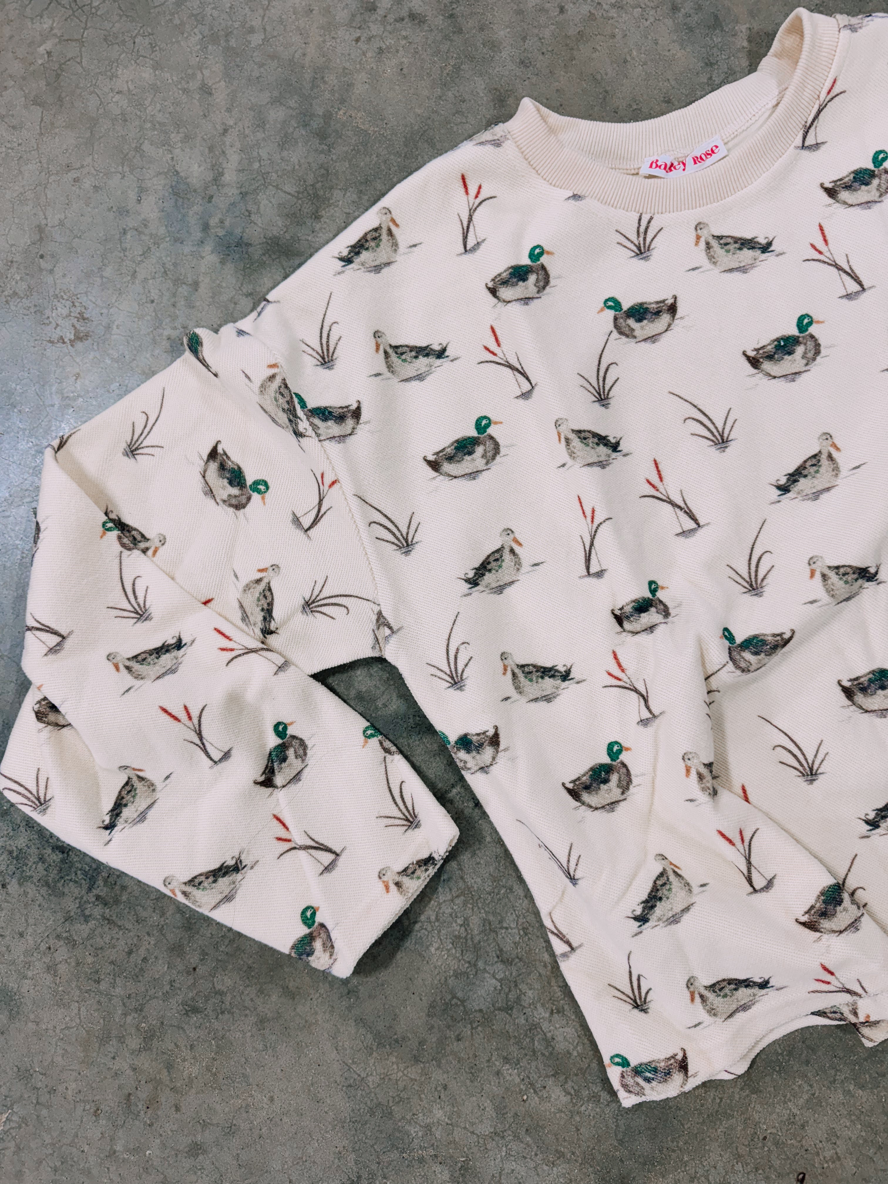 Mallard duck crewneck sweatshirt