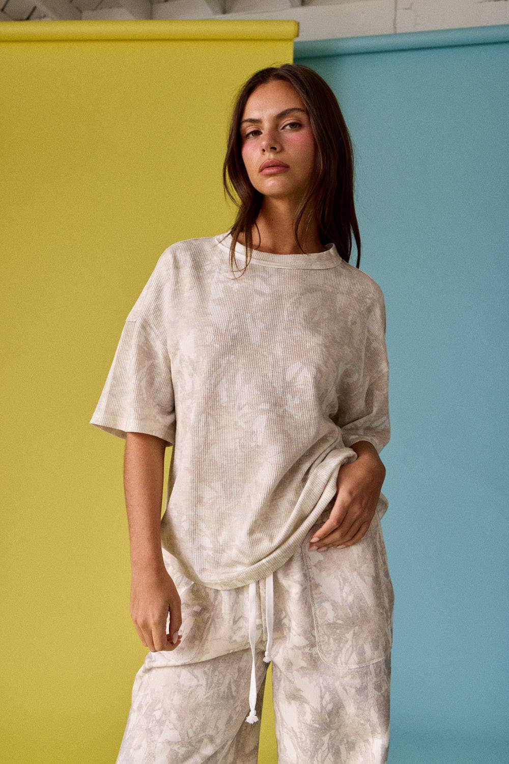 PT51002 - CAMO RIBBED LOOSE FIT SHIRT