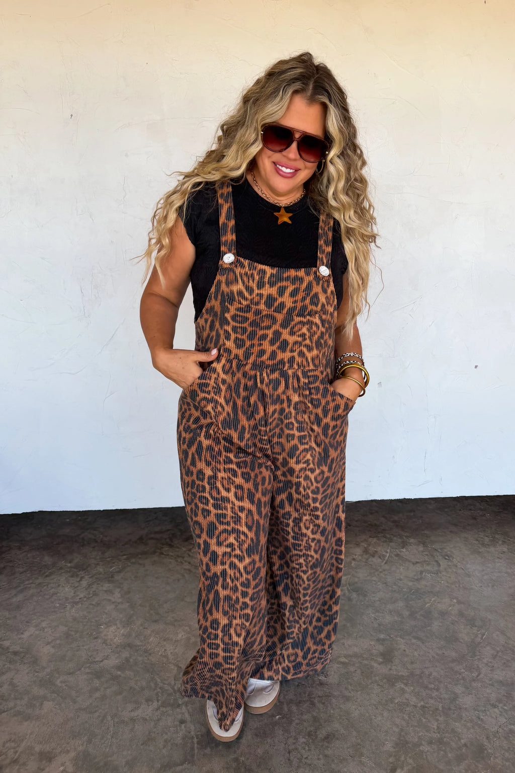 PREORDER- CHEETAH KARLI BOHO OVERALLS / ETA MID JAN