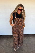 PREORDER- CHEETAH KARLI BOHO OVERALLS / ETA MID JAN