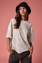 PT51002 - CAMO RIBBED LOOSE FIT SHIRT