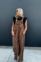 PREORDER- CHEETAH KARLI BOHO OVERALLS / ETA MID JAN