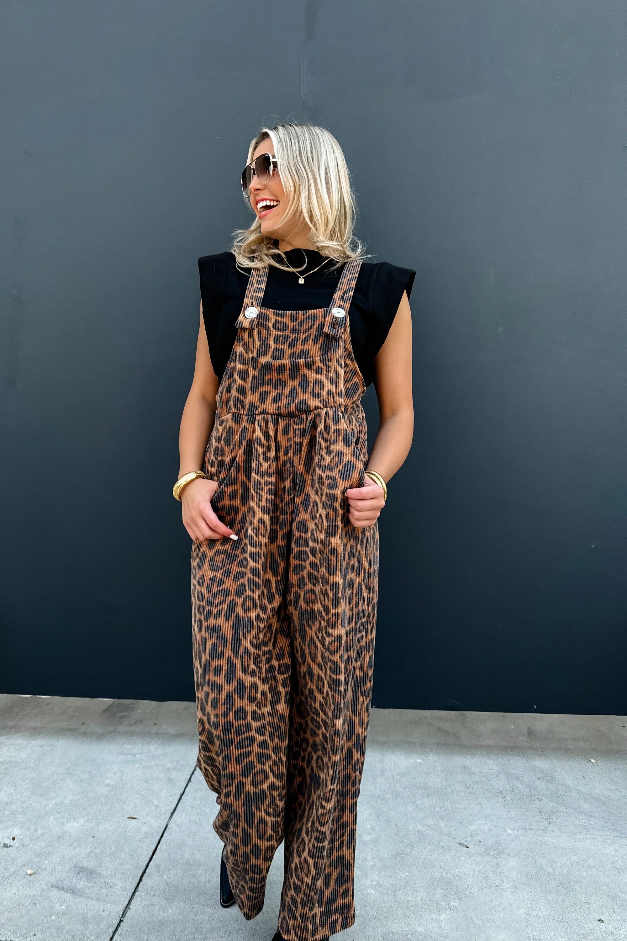 PREORDER- CHEETAH KARLI BOHO OVERALLS / ETA MID JAN
