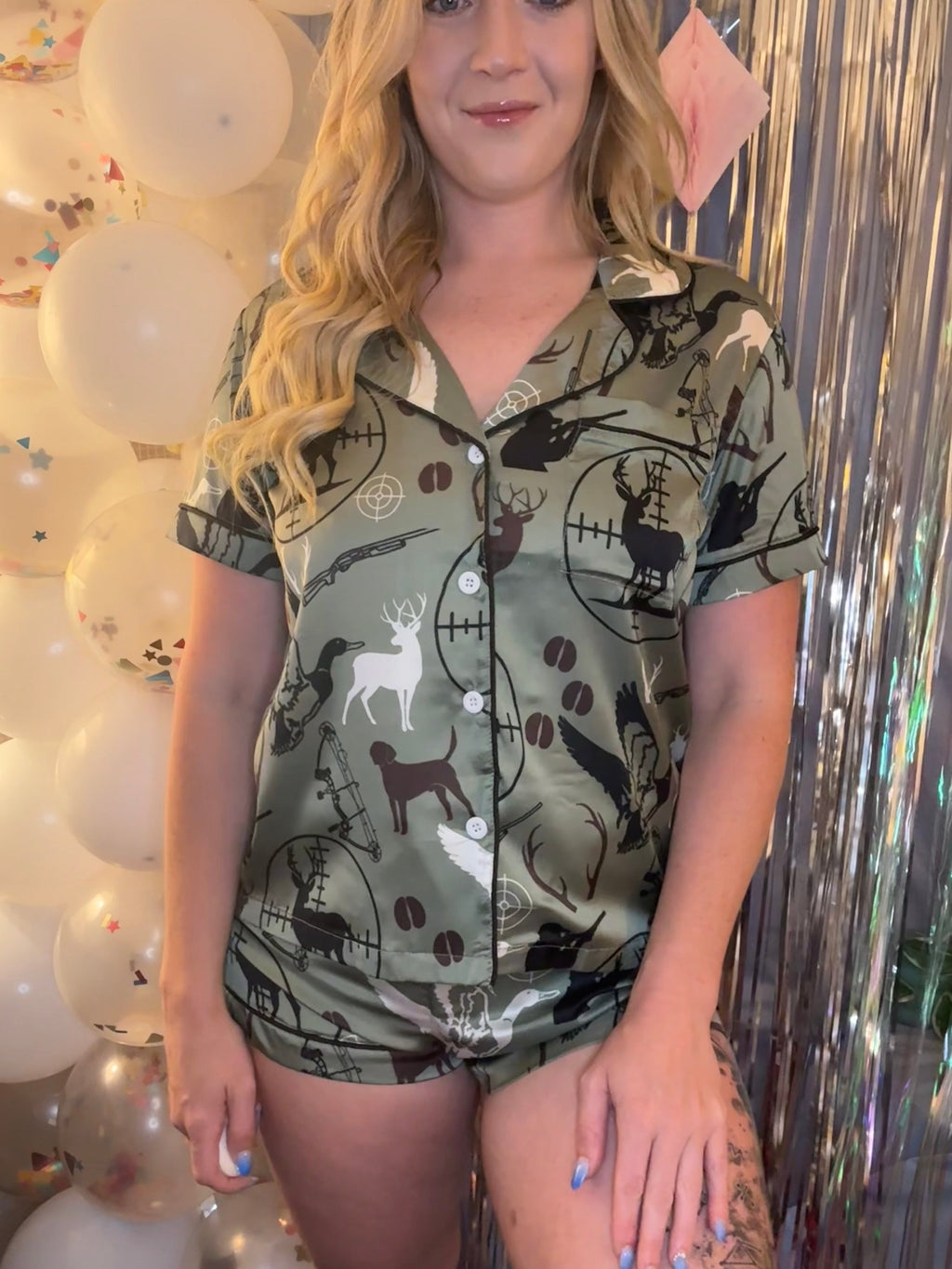 Hunting Season Silky Pajama Set