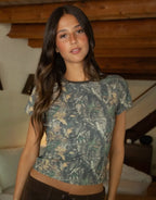 PRE ORDER dark camo cropped tee / ETA 2 weeks