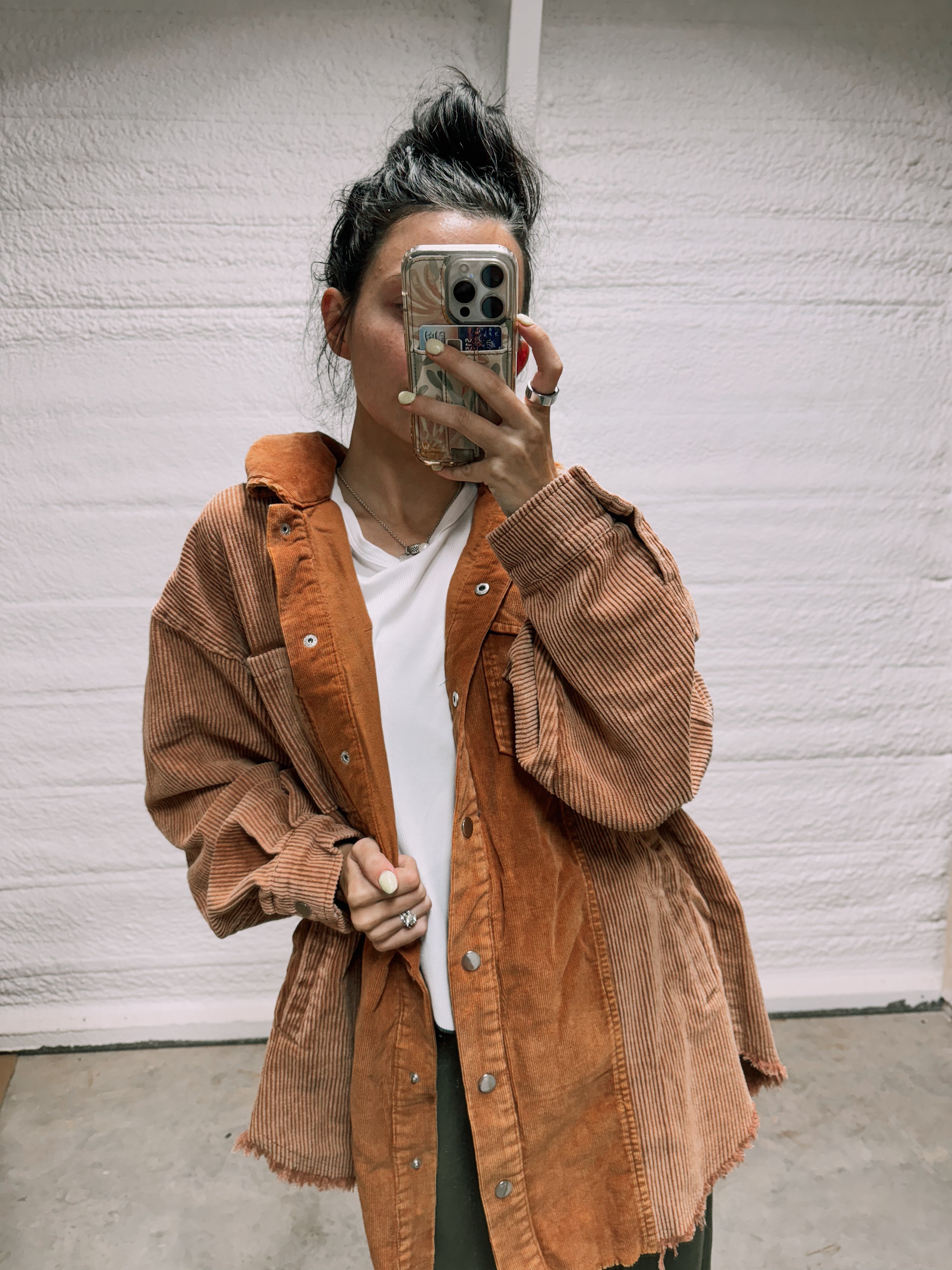 Vintage Rust corduroy shacket