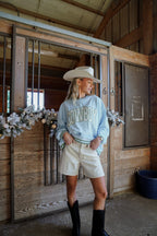 Cowboy - Blue Vintage Crewneck Sweatshirt