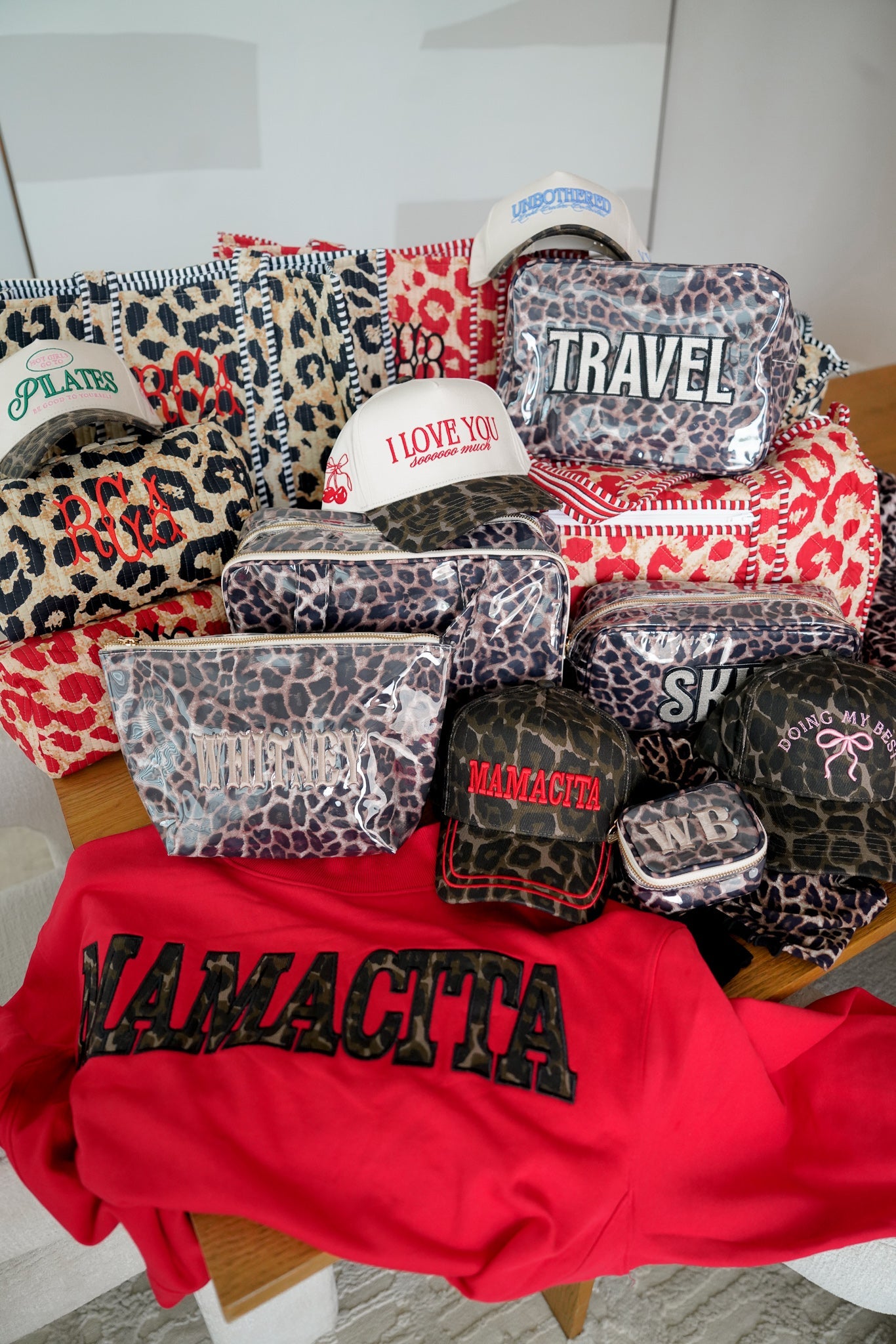 Mamacita - Red Vintage Mock-Neck Sweatshirt