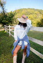 Howdy - Camo Vintage Crew-Neck Sweatshirt