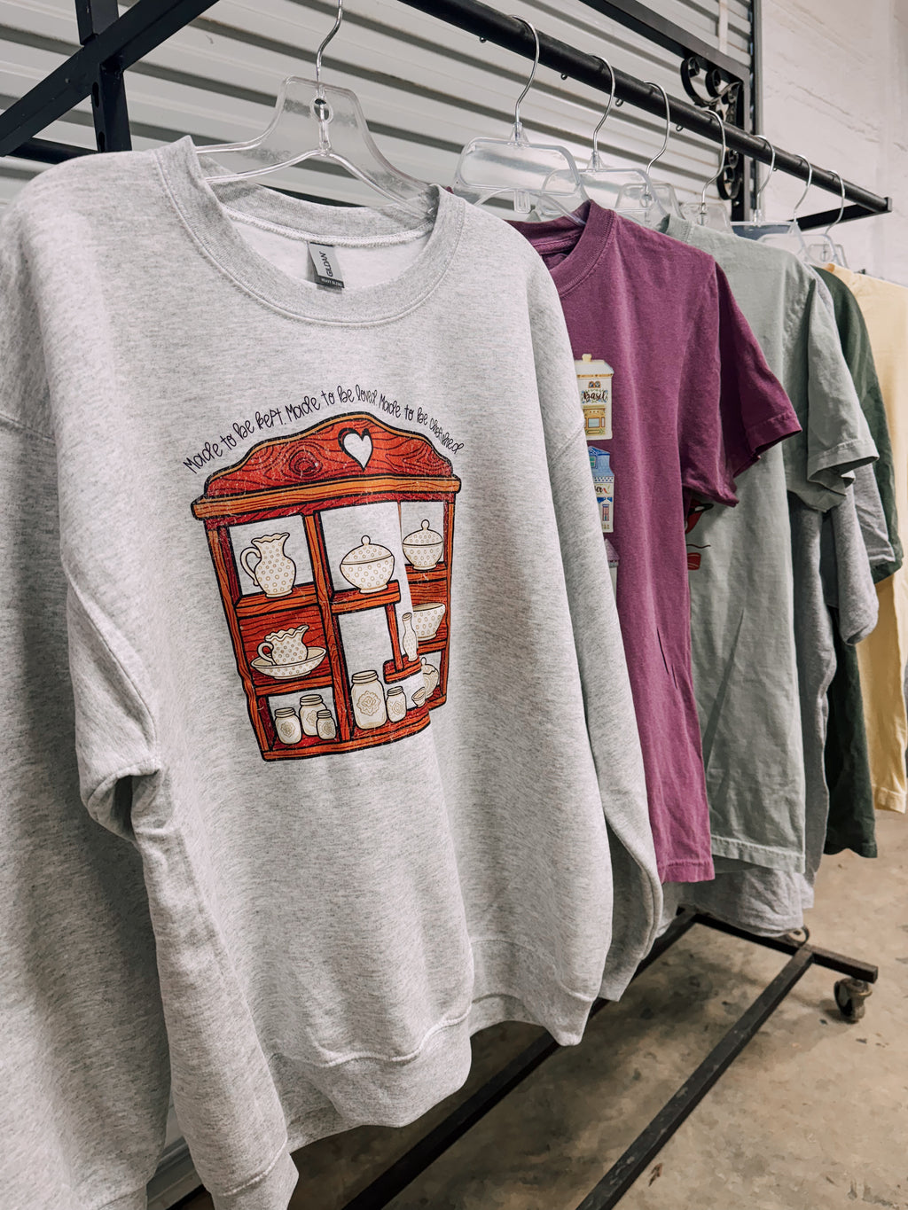 Thrifty, vintage designs surprise tee or crew   - WE DESIGN IT