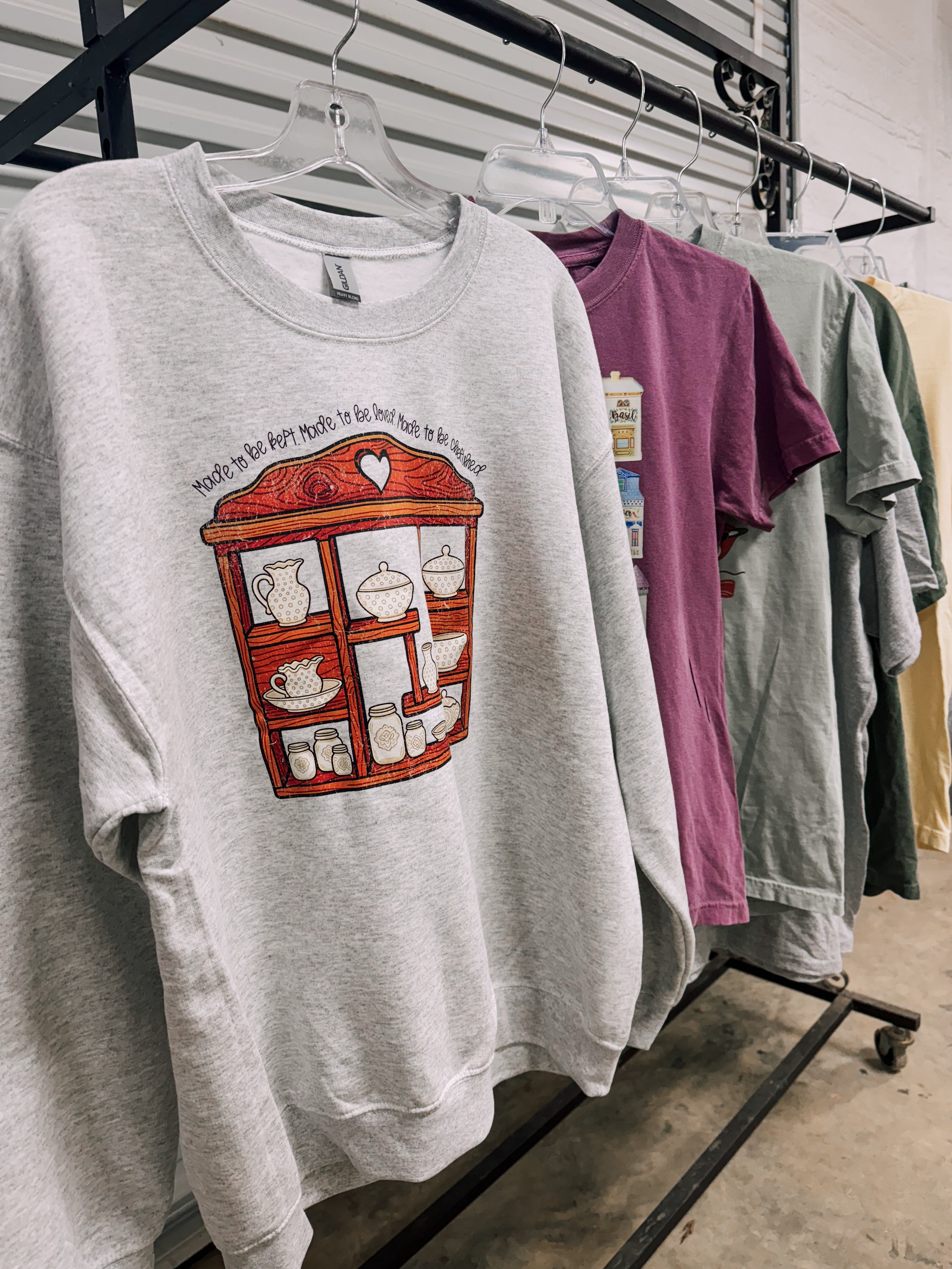 Thrifty, vintage designs surprise tee or crew   - WE DESIGN IT