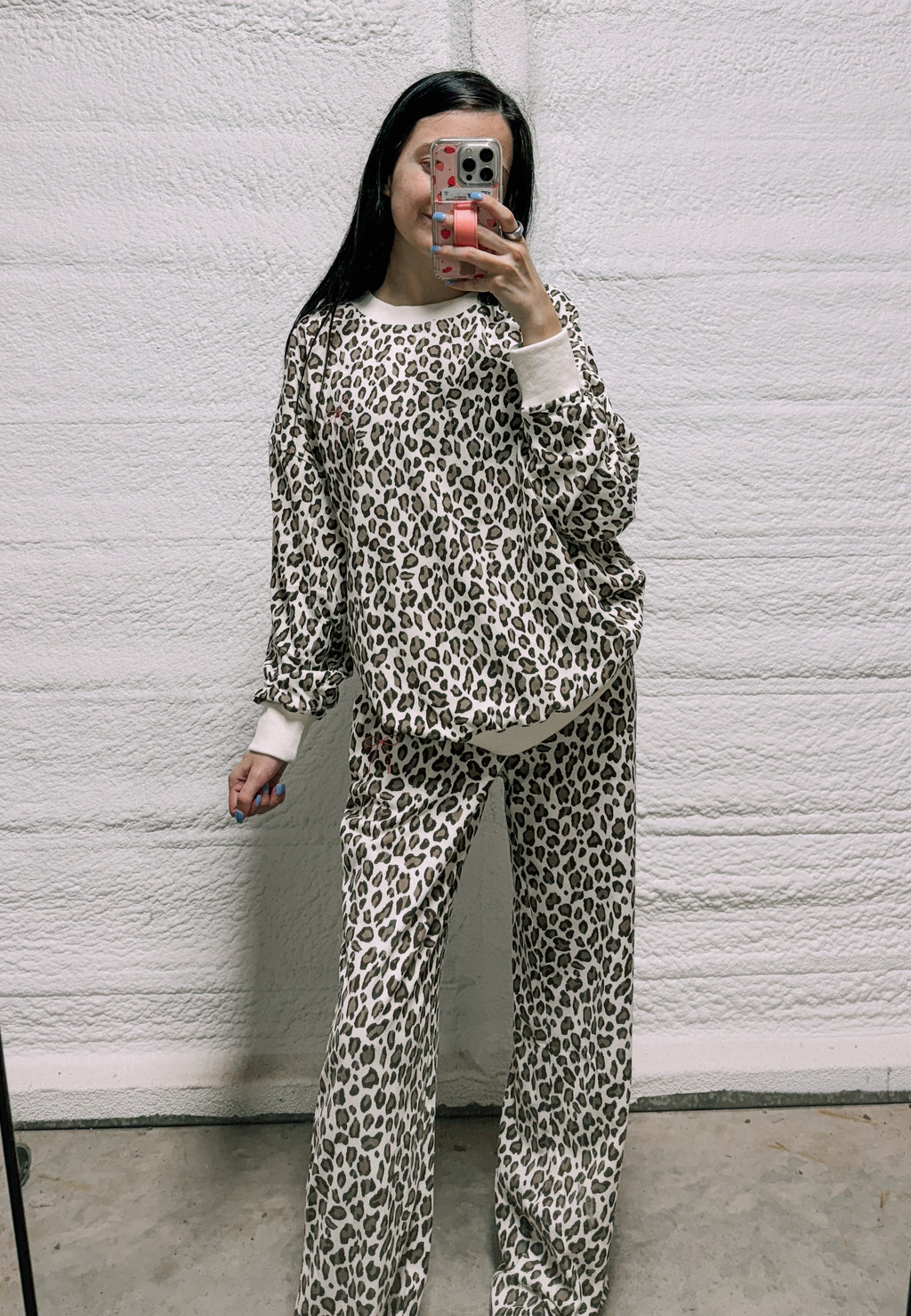 Brown cream leopard set