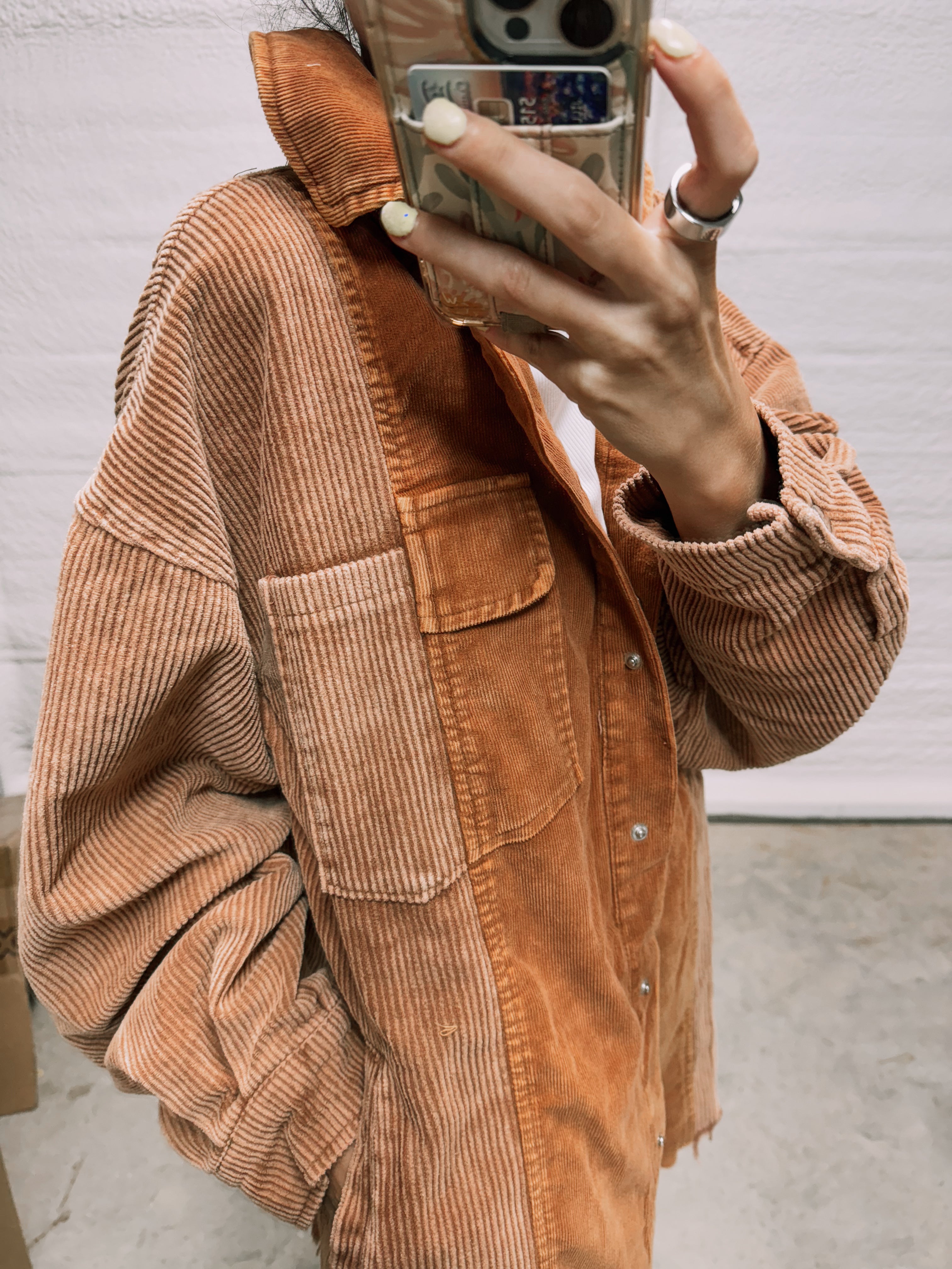 Vintage Rust corduroy shacket