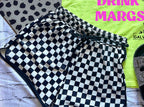 Checker drawstring shorts