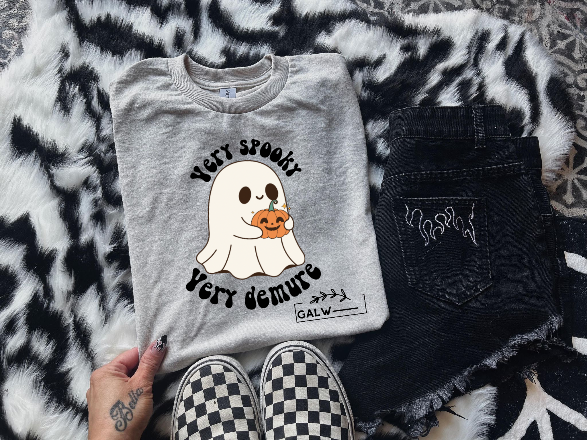 Very spooky very demure sand gildan tee & sweatshirt