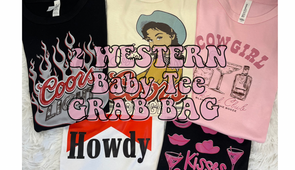 WESTERN cropped ribbed womens baby tee Grab bag - WE DESIGN IT