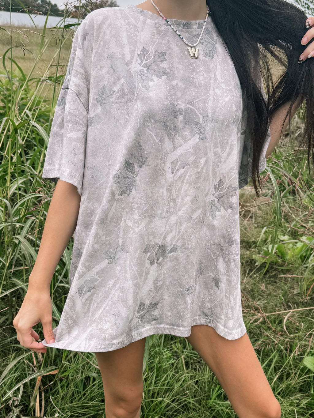 Light camo oversized unisex tee