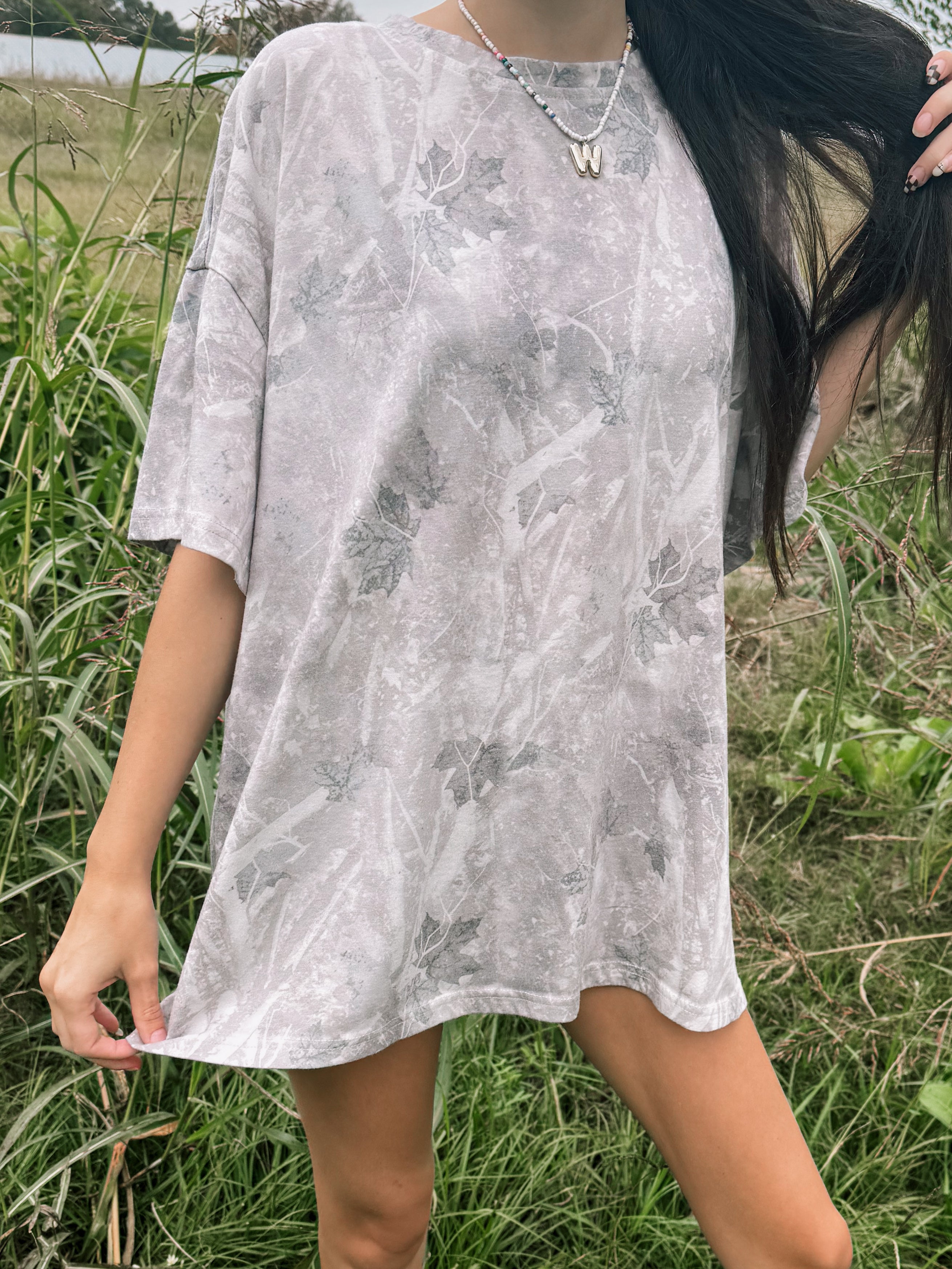 Light camo oversized unisex tee