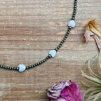 Sterling Silver Pearl Choker with Heart Freshwater Pearls – 15.5”