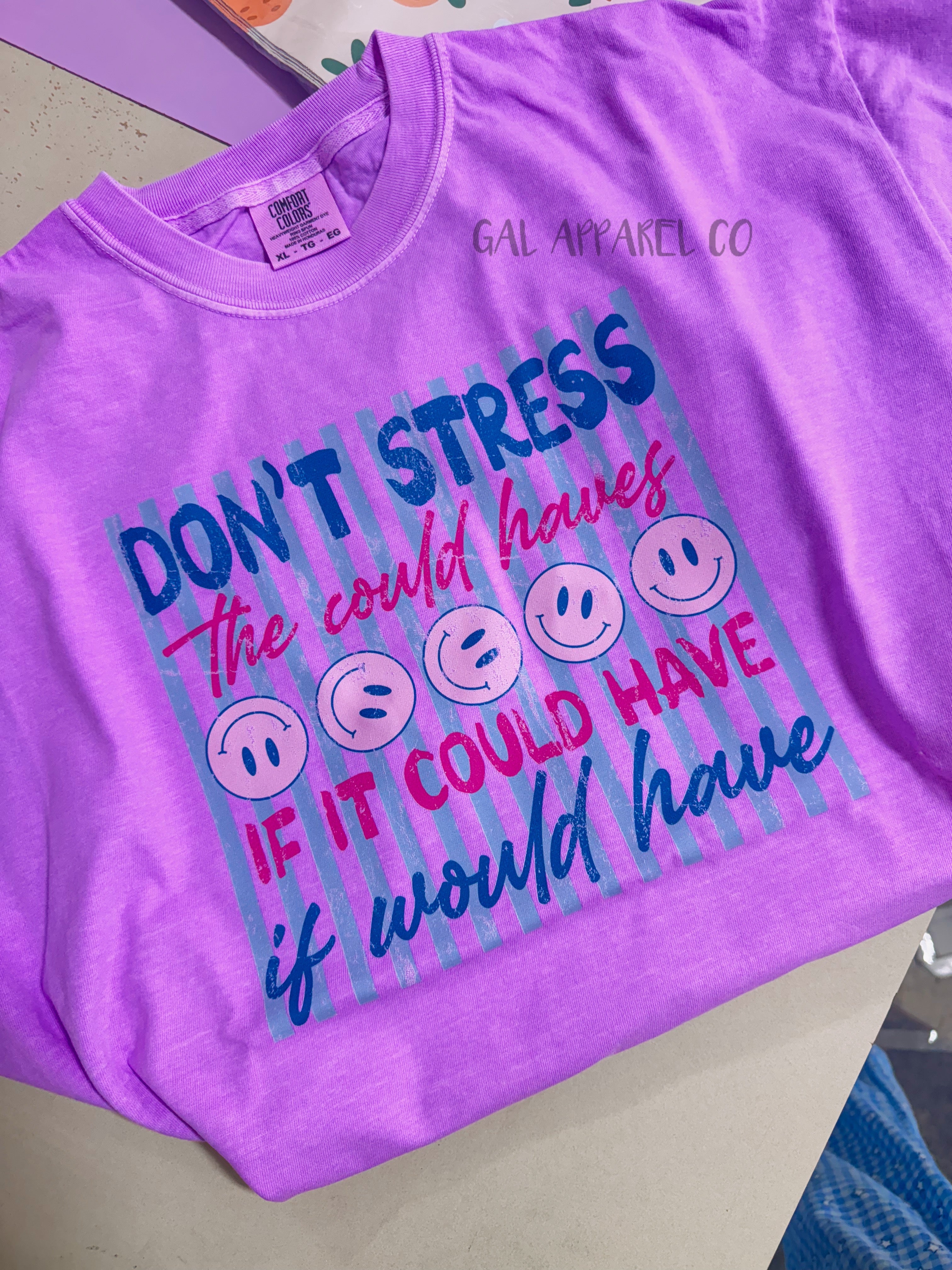 Don’t Stress The Could Haves Tee | Funny Mom Shirt | Relatable Mom Life Graphic Tee | Trendy Mama Shirt | Comfort Colors Tee