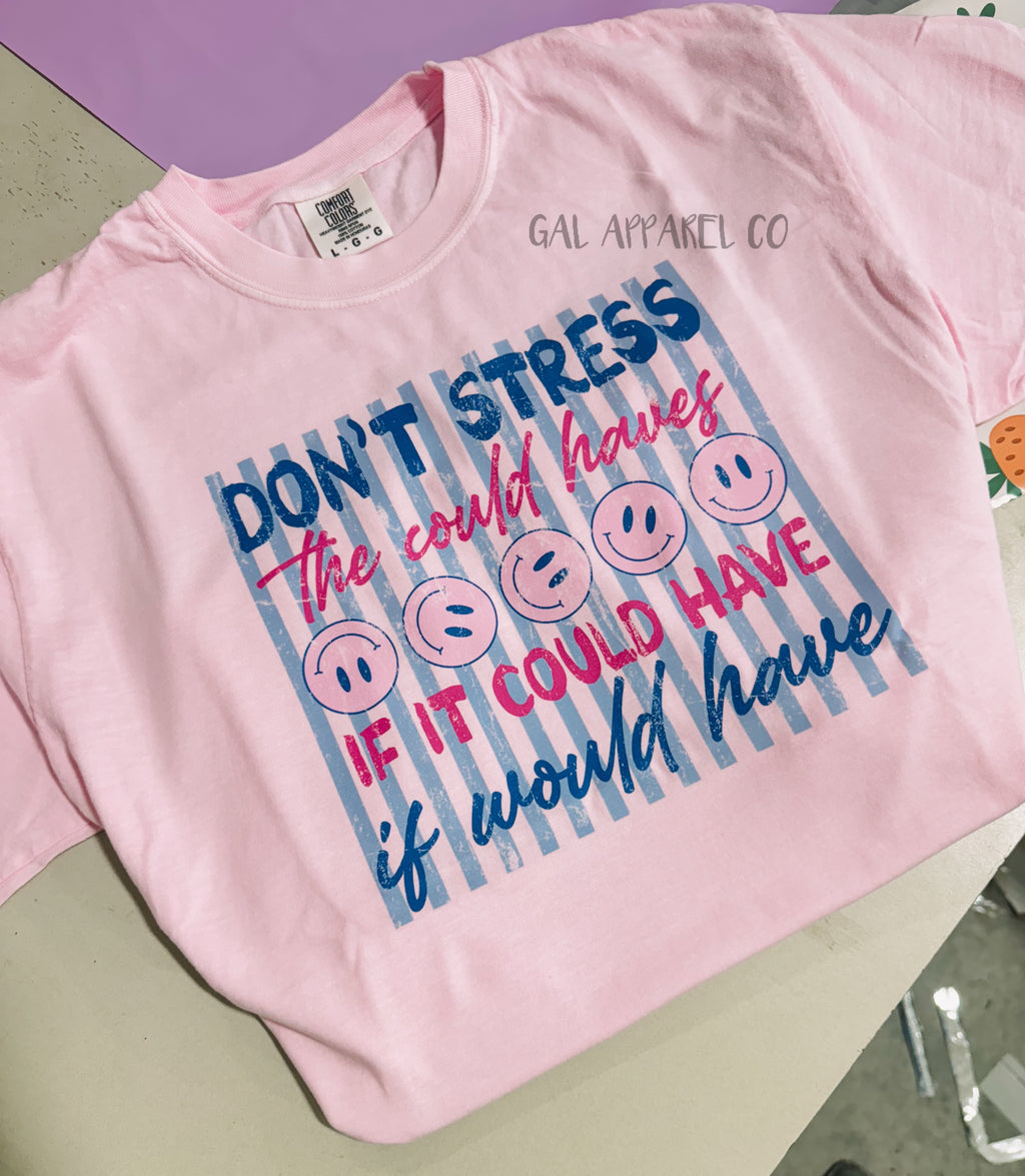 Don’t Stress The Could Haves Tee | Funny Mom Shirt | Relatable Mom Life Graphic Tee | Trendy Mama Shirt | Comfort Colors Tee