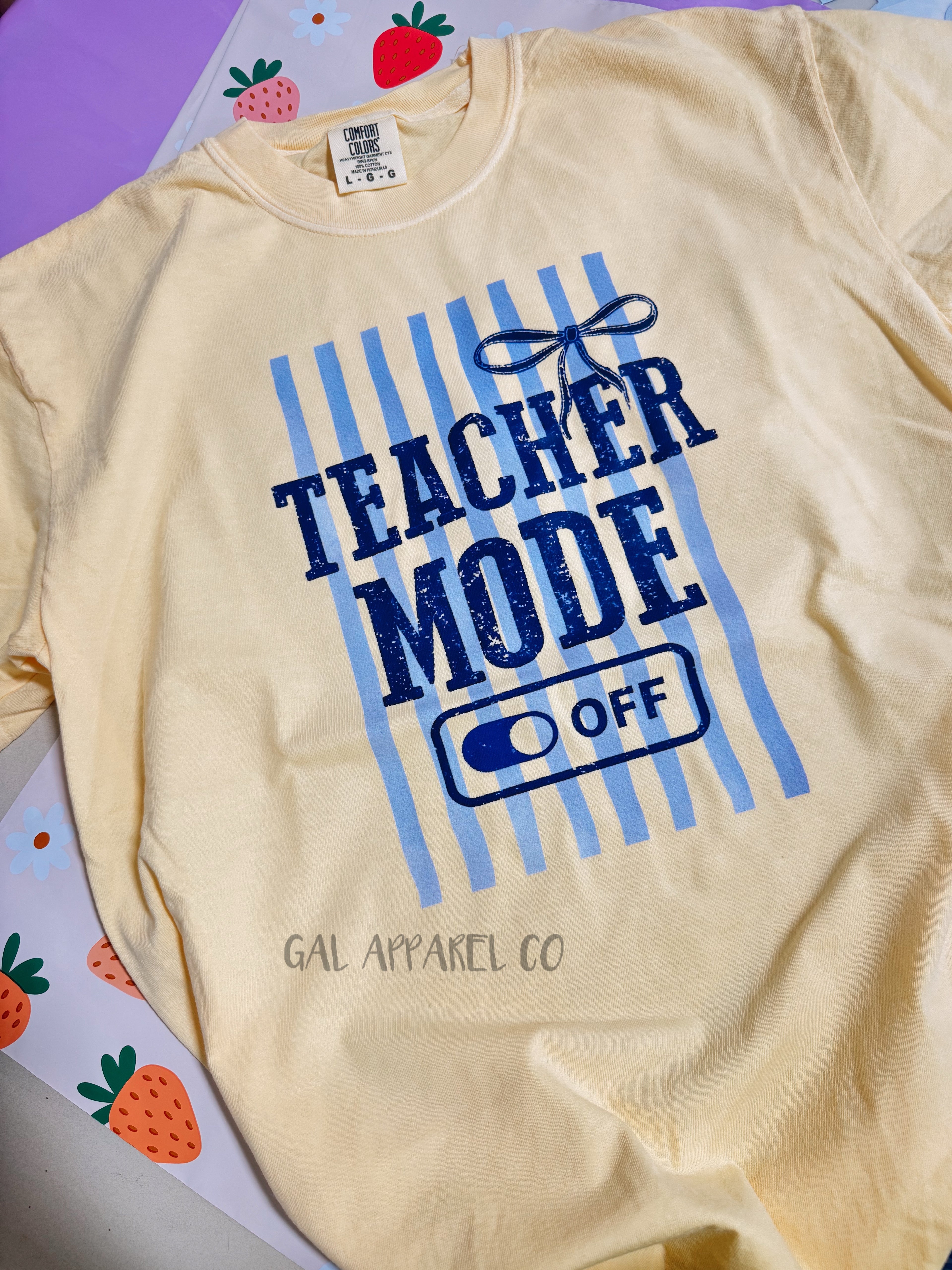 Teacher Mode Graphic Tee | Teacher Shirt Funny | Back to School Teacher Tee | Teacher Outfit Shirt | Comfort Colors Tee