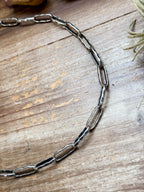 Sterling Silver Medicine Man Eye Paperclip Chain – 18”