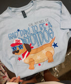 Bad Day to Be a Hotdog Graphic Tee | Patriotic Dachshund Shirt | 4th of July Funny Dog Tee | Summer Lake Shirt