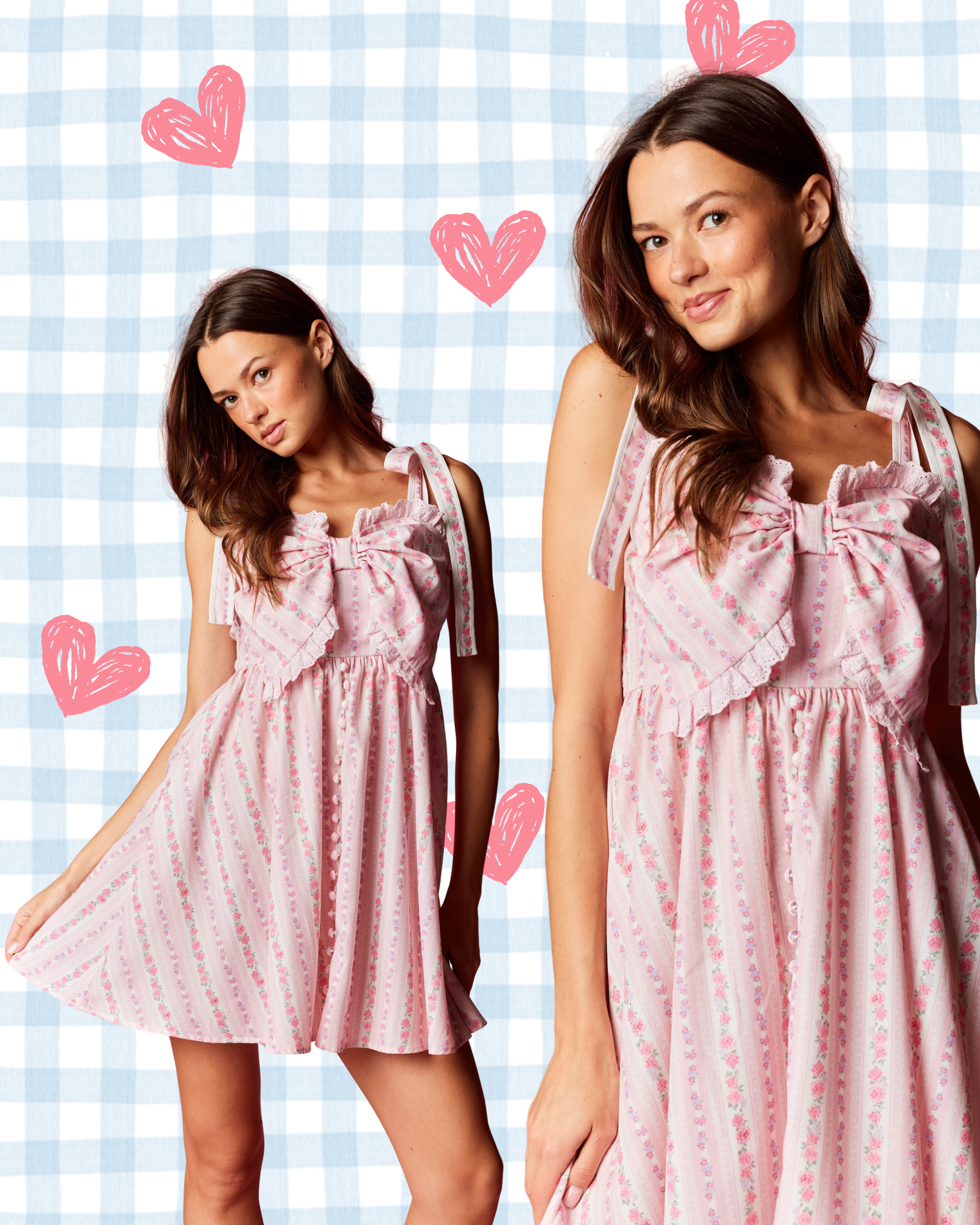 Blushing Petals Bow Dress