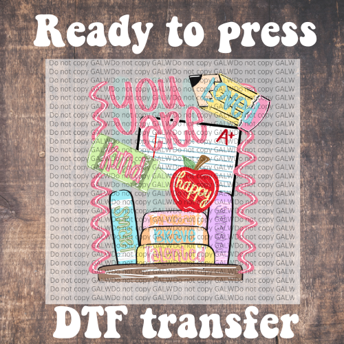 You are words of confirmation teacher DTF full color transfer