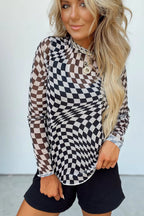Checker mesh top ETA 20 BIZ DAYS