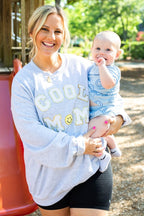 Cool Mom Letter Patch Sweatshirt