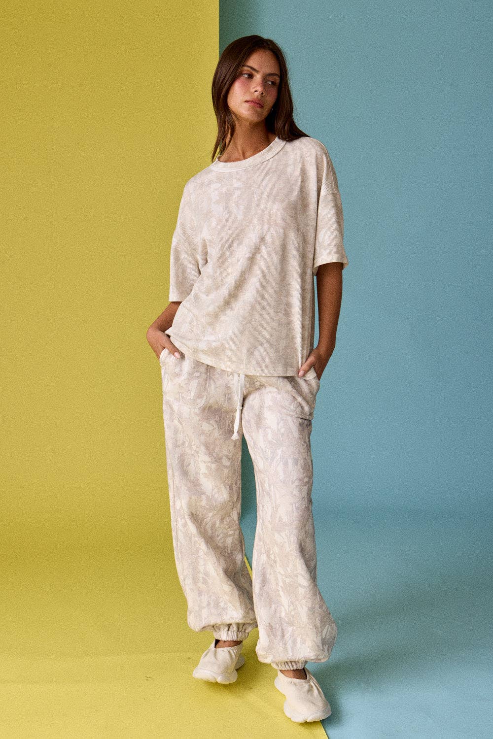 PT51002 - CAMO RIBBED LOOSE FIT SHIRT